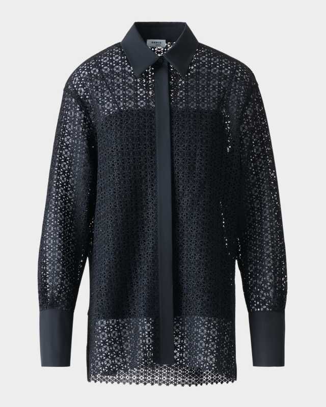 Daisy Guipure Button-Down Shirt